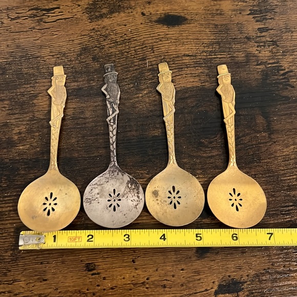 Vintage Metal Planters Mr. Peanut Gold and silver tone Advertising Spoons - Picture 8 of 9